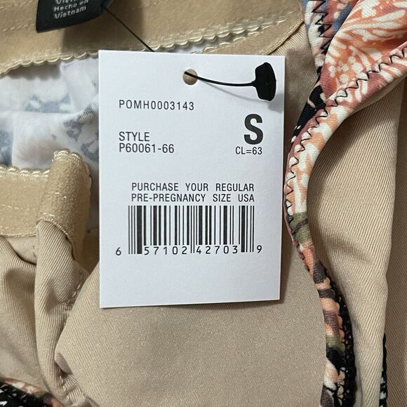 A PEA IN THE POD Maternity Swimsuit Small Multicolor NEW Floral Beach Neutral - Picture 3 of 8